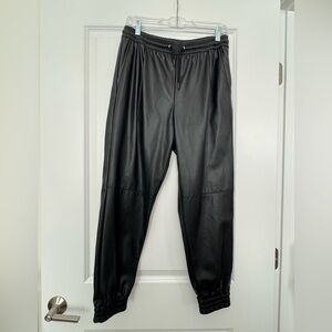 Zara Women’s Faux Leather Jogger Pants